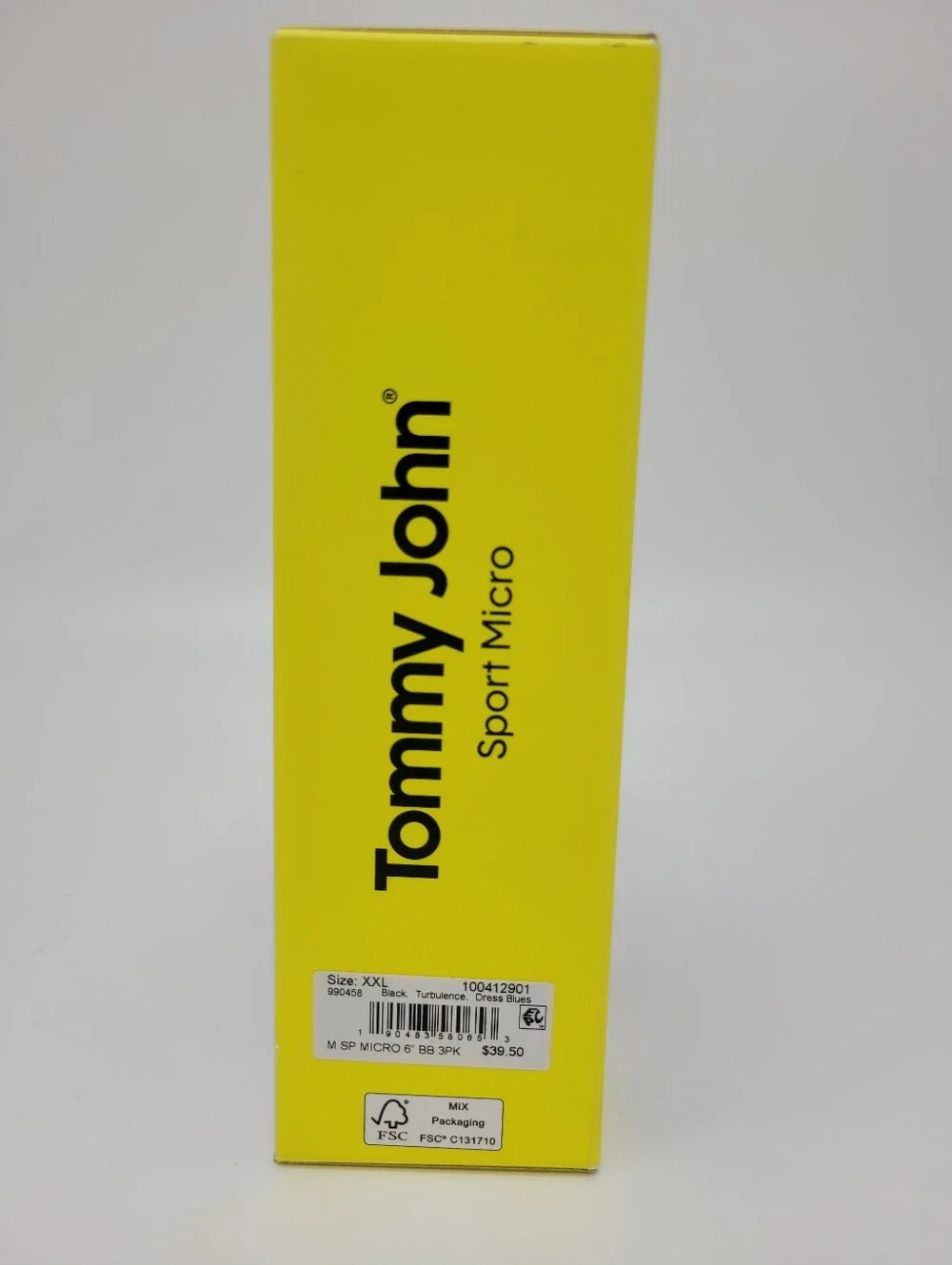 Tommy John Boxer Briefs Sport Micro 4 Way Stretch Black Blue Gray 3 Pack XXL NEW